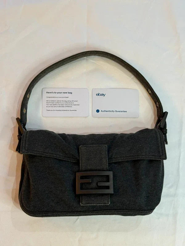 Fendi Baguette Shoulder Bag Grey