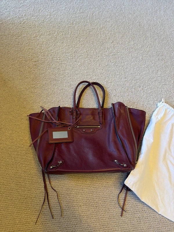 Balenciaga burgundy Papier bag
