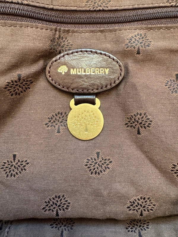 Mulberry Oversized Alexa Chocolate Brown Leather Satchel Bag